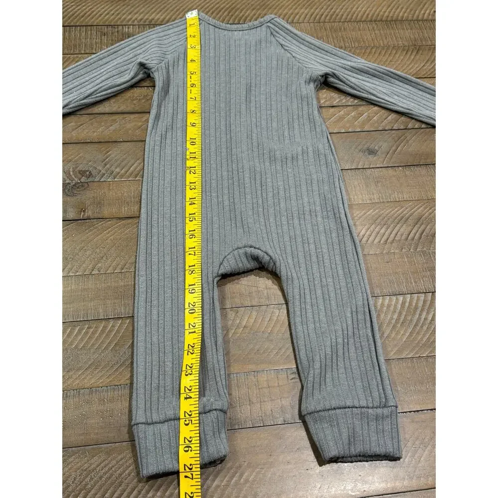 Graystone Collective Button Down Ribbed Romper 18 mo